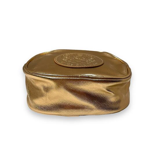 Vince Camuto Metallic Rose Gold Cosmetic Makeup Bag - Picture 5 of 7